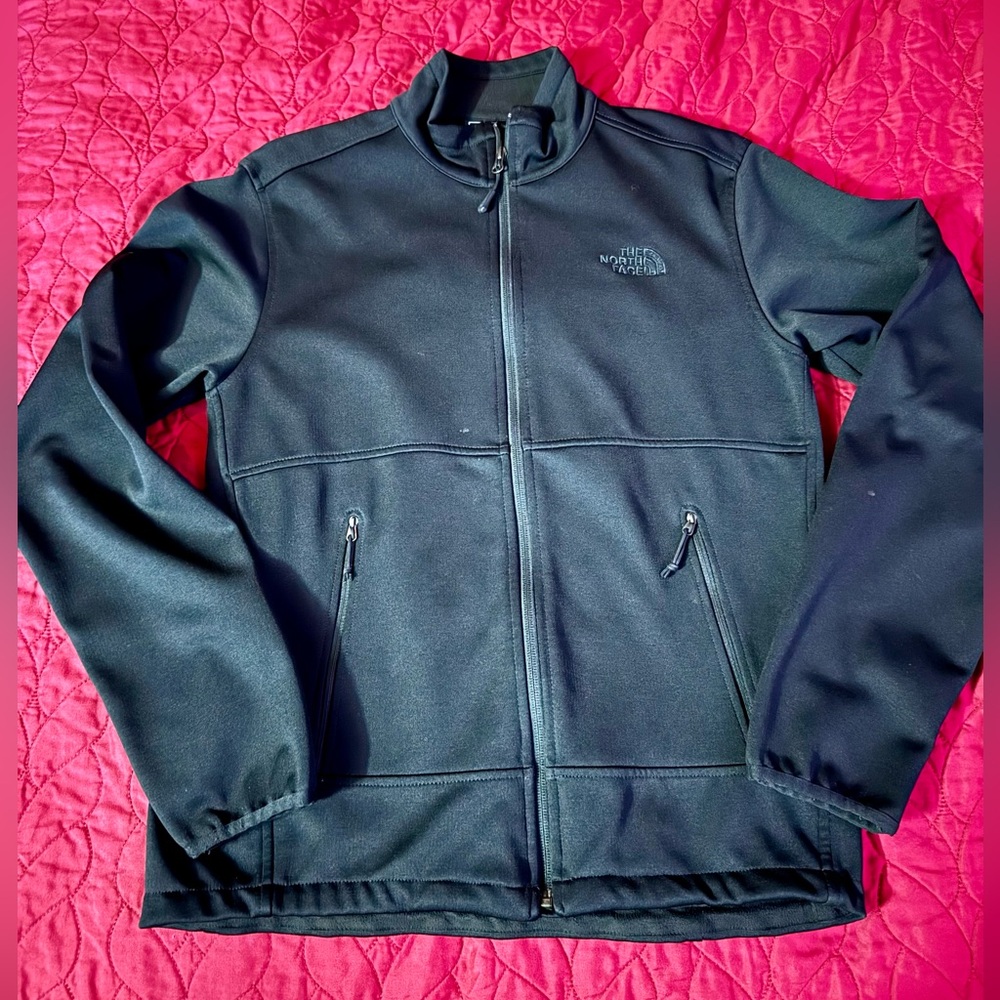 The North Face full zip black jacket
